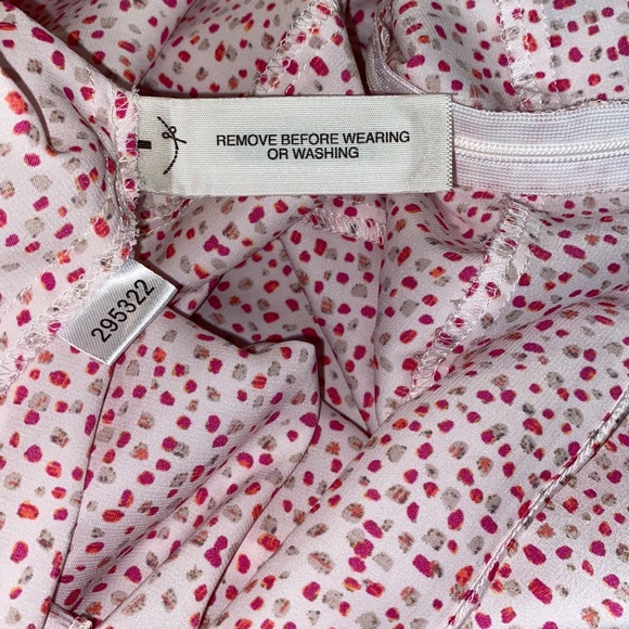 Ann Taylor Pink Dot Belted Sleeveless Blouse NWOT Size 6 - Picture 11 of 14